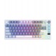 Клавиатура USB, Royal Kludge RKM75, KeyBoard mechanical, Brown switch, 81 keys, 2,4/BT/cable, Ocean Blue