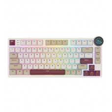 Клавиатура USB, Royal Kludge RK N80, KeyBoard mechanical, Red switch, 80 keys, 2,4/BT/cable, LCD, Rosy Clouds