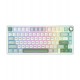 Клавиатура USB, Royal Kludge R75, KeyBoard mechanical, K silver switch, 81 keys, cable, Sky cyan