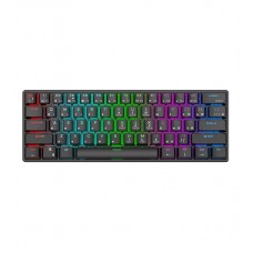 Клавиатура USB, Royal Kludge RK61, KeyBoard mechanical, Red switch, 2,4/BT/cable, 61 keys, Black