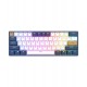 Клавиатура USB, Royal Kludge RK61 Plus White-Klein Blue, KeyBoard mechanical, Brown switch, 61 keys, 2,4/BT