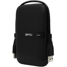 Внешний жесткий диск Silicon Power A60, SP020TBPHDA60SCA, 2 TB, black, HDD USB USB3.2 (+Type-C переходник)