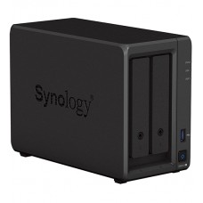 Сетевой накопитель Synology DiskStation DS723+, NAS Ryzen R1600-2.6GHz/2GB DDR4/0TB, 2 HDD M.2, 2(10GbE/GbE/USB)