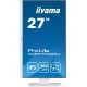 Монитор IIYAMA XUB2792QSU-W6, 27'' 16:9 2560х1440(WQHD) IPS,100Mhz,  nonGLARE, 250cd/m2, H178°/V178°, 1300:1, 80M:1, 16.7M, 0,4ms,  HDMI, DP, 4xUSB, HDCP, 3Y, White (XUB2792QSU-W6)