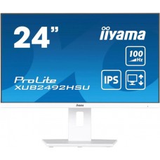 Монитор IIYAMA XUB2492HSU-W6, 24'' 16:9 1920х1080(FHD) IPS, 100Mhz, nonGLARE, 250cd/m2, H178°/V178°, 1300:1, 80M:1, 16.7M, 0,4ms,  HDMI, DP, USB, HDCP, 3Y, White (XUB2492HSU-W6)