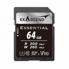 Карта памяти SD Exascend Essential, 64Gb, SDXC II, UHS-II (V90), R300/W260