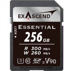 Карта памяти SD Exascend Essential, 256Gb, SDXC II, UHS-II (V90), R300/W260