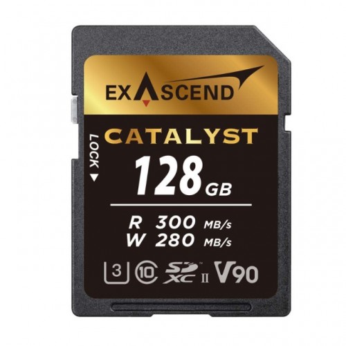 Карта памяти SD Exascend Essential, 128Gb, SDXC II, UHS-II (V90), R300/W260