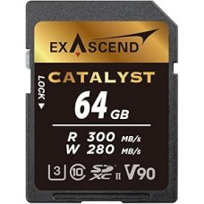 Карта памяти SD Exascend Catalyst, 64Gb, SDXC II, UHS-II (V90), R300/W280