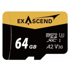 Карта памяти MicroSD Exascend Catalyst, 64Gb, SDXC I, UHS-I (V30), R170/W140 +SD adapter