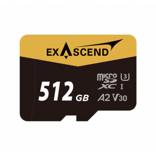 Карта памяти MicroSD Exascend Catalyst, 512Gb, SDXC I, UHS-I (V30), R175/W150 +SD adapter