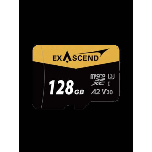 Карта памяти MicroSD Exascend Catalyst, 128Gb, SDXC I, UHS-I (V30), R175/W150 +SD adapter