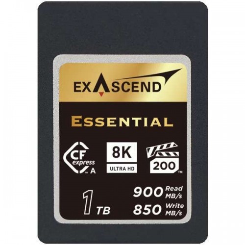 Карта памяти CFexpress Type A, 1Tb, Exascend Essential, VPG200 - 8K, PCIe3.0, R900/W850