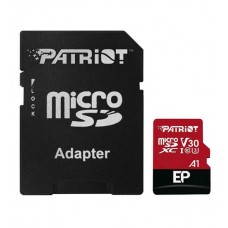 Карта памяти microSDXC  64GB, Patriot PEF64GEP31MCX, Class 10, UHS-I, U3, +adapter SD