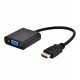 Переходник HDMI-VGA Cablexpert A-HDMI-VGA-04, 19M/15F, провод 15см