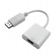 Переходник DisplayPort -> HDMI Cablexpert A-DPM-HDMIF-002-W, 20M/19F, белый, пакет