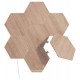 Smart lighting Starter {комплект} Nanoleaf Elements, Hexagons, (NL52-K-7002HB-7PK), Birchwood, 7 Pack