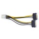 Переходник для блока питания 2 x SATA power -> 8 pin, Cablexpert CC-PSU-83