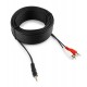 Кабель Audio, 3.5mm/m - 2xRCA/m, Cablexpert CCA-458-15M, 15m, black