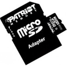 Карта памяти MicroSD Patriot LX microSDHC, 32GB, PSF32GMCSDHC10, Class 10, UHS-I, + adapter SD