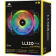 Комплект вентиляторов для корпуса Corsair LL120 RGB, 12cm (Triple Fan with Lighting Node PRO)