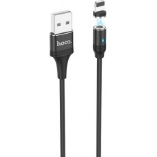 Кабель магнитный Lighting  Hoco U76, 2.4A, Black, 1.2 м.