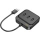 Расширитель USB, Hoco HB35, Type-C to USB 3.0 with Ethernet port, 3 порта