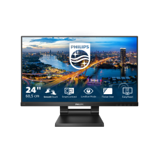 Монитор LCD 23.8'' [16:9] 1920х1080(FHD) IPS, nonGLARE, TOUCH, 75 Hz, 250 cd/m2, H178°/V178°, 1000:1, 50М:1, 16.7M, 4ms, VGA, HDMI, DP, USB-Hub, Height adj, Tilt, Speakers, 3Y, Black