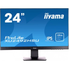 Монитор IIYAMA XU2492HSU-B1 23.8'' [16:9] 1920х1080 IPS, nonGLARE, 250cd/m2, H178°/V178°, 1000:1, 5М:1, 16.7M Color, 5ms, VGA, HDMI, DP, USB-Hub, Tilt, Speakers, 3Y, Black