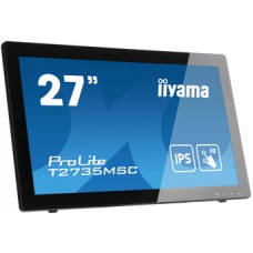 Монитор IIYAMA T2735MSC-B3 27'' [16:9] 1920х1080(FHD) IPS, nonGLARE, TOUCH, 300cd/m2, H178°/V178°, 1000:1, 12M:1, 16.7M, 5ms, VGA, DVI, HDMI, DP, USB-Hub, Tilt, Speakers, Webcam, 3Y, Black