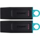 Флэш-накопитель Kingston 64Gb USB3.2 Gen1 Data Traveler Exodia (Black+Teal), комплект 2шт.