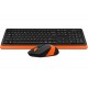 Клавиатура+мышь A4tech Fstyler FG1010-ORANGE, 105 клав., FN12 Multim., 2000 DPI, беспроводная 2,4G