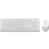 Клавиатура+мышь A4tech Fstyler F1010-WHITE, 105 клавиш, 150см, FN 12 Multimedia, 1600 DPI, USB