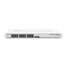 Сетевой коммутатор MikroTik CSS326-24G-2S+RM  Cloud Smart Switch Layer 2, 24x10/100/1000, 2SFP+