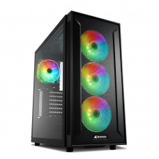 Компьютерный корпус Sharkoon TG6M RGB <ATX, 3x3.5, 4x2.5, 2xUSB 3.0, 2xUSB2.0, Audio, 452*215*465mm>