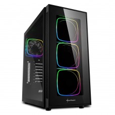 Компьютерный корпус Sharkoon TG6 RGB <ATX, 3x3.5, 4x2.5, 2xUSB 3.0, 2xUSB2.0, Audio, 452*215*465mm>