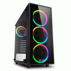 Компьютерный корпус Sharkoon TG4 RGB <ATX, 2x3.5, 4x2.5, 2xUSB 3.0, Audio, 3x120mm RGB F/P, 1x120mm RGB R/P, 455*200*430mm>