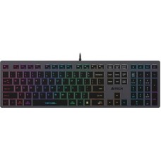 Клавиатура A4tech Fstyler FX60H-Neon-LED <USB, SLIM, USB-HUB*2, серый корпус, цветная подсветка>