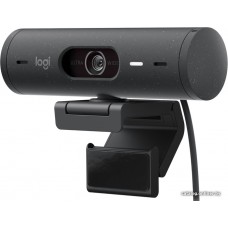 Веб-камера Logitech Brio 500 Graphite (Full HD, 1080p/30fps, автофокус, zoom 4x, угол обзора 90° по диагонали, стереомикрофон, 4Мп) (960-001422)