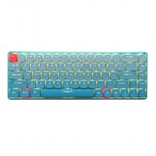 Клавиатура Bluetooth, Aula Fire H68, Синий, KeyBoard BT/wireless/Type-C, mechanical, blue