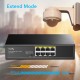 Коммутатор PoE+ GbE  8-портовый CUDY GS1008PT <8-Port Gigabit PoE+ Switch 120W, 8-Port 10/100/1000 BASE-T Gigabit ports, 120 watts total PoE budget, 60 watts for port #1~#2, 802.3at/af , VLAN mode support for port #1 ~ #6, Extend mode support for port 