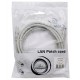 Патч-корд Cablexpert PP6U-3M, серый, Cable Patch cord UTP 6e-Cat 3 m