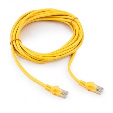 Патч-корд Cablexpert PP12-5M/Y, желтый, Cable Patch cord UTP 5e-Cat 5 m