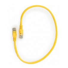 Патч-корд Cablexpert PP12-0.5M/Y, желтый, Cable Patch cord UTP 5e-Cat 0.5 m