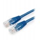 Патч-корд Cablexpert PP12-0.25M/B, синий, Cable Patch cord UTP 5e-Cat 0.25 m