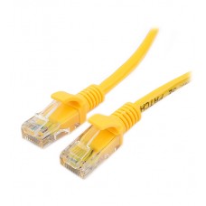 Патч-корд Cablexpert PP10-0.25M/Y, желтый, Cable Patch cord UTP 5e-Cat 0.25 m