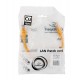 Патч-корд Cablexpert PP10-0.25M/Y, желтый, Cable Patch cord UTP 5e-Cat 0.25 m