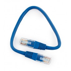 Патч-корд Cablexpert PP10-0.25M/B, синий, Cable Patch cord UTP 5e-Cat 0.25 m