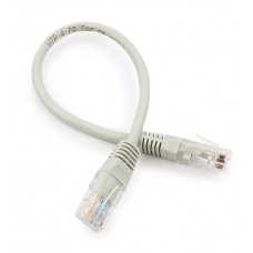 Патч-корд Cablexpert PP10-0.25M, серый, Cable Patch cord UTP 5e-Cat 0.25 m