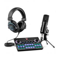 Комплект для подкастов Fifine KSH1, Podcast set mixer SC6 + microphone K740 + headphones H8